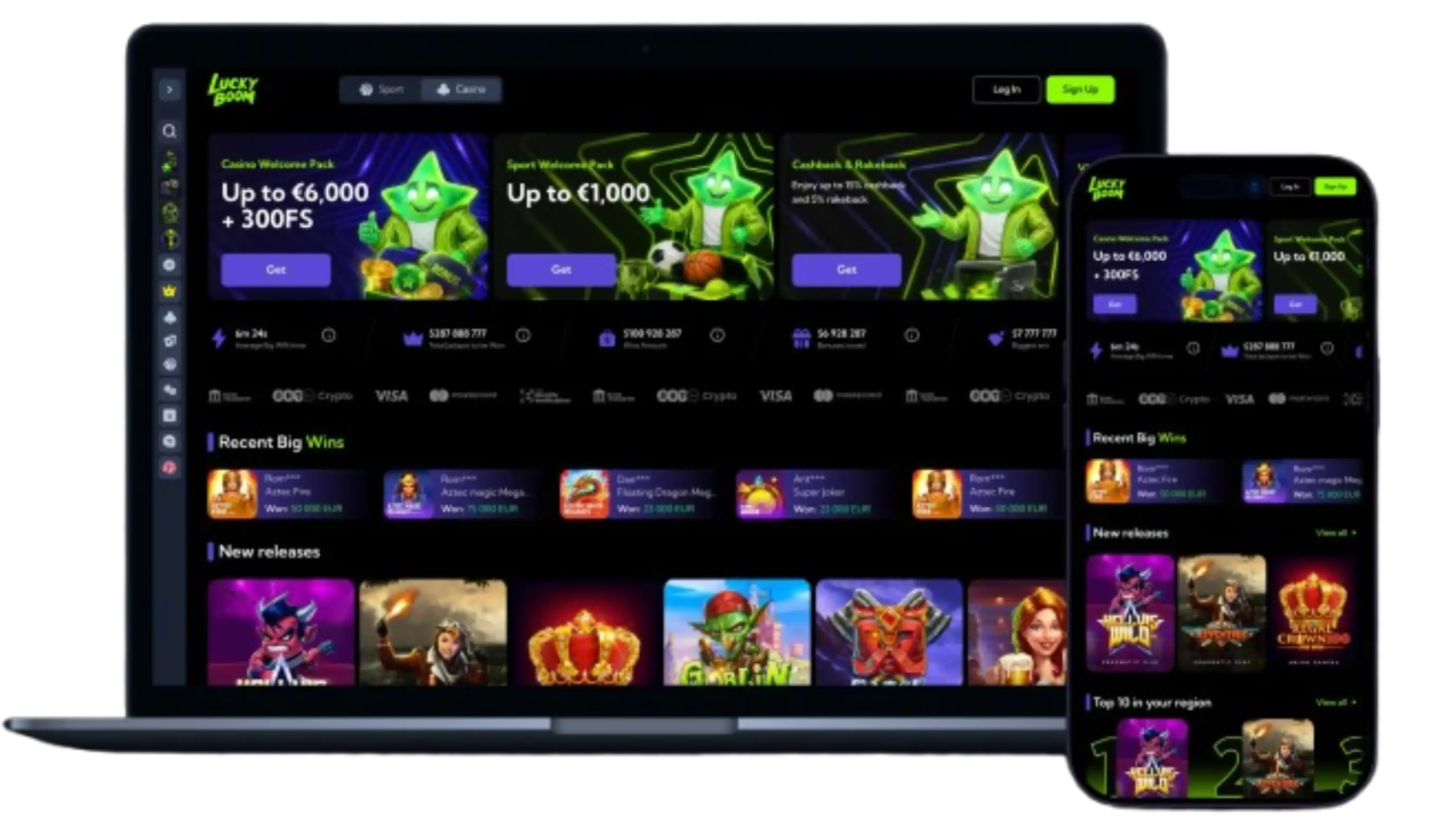 Lucky Boom Casino App-schermafbeelding